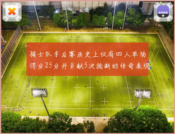 骑士队季后赛历史上仅有四人单场得分25分并贡献5次抢断的传奇表现